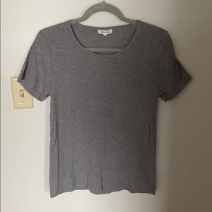 Madewell Gray Ribbed Tee